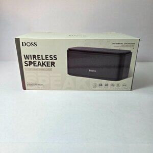 DOSS SoundBox Wireless Bluetooth Black Speaker, 33 Ft Range